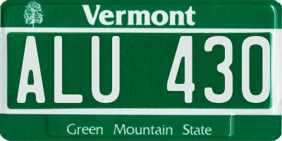 VT license plate ALU430