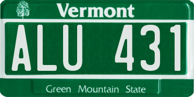 VT license plate ALU431