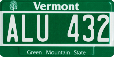 VT license plate ALU432