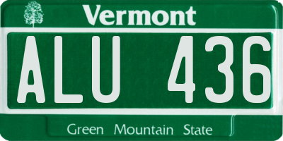 VT license plate ALU436