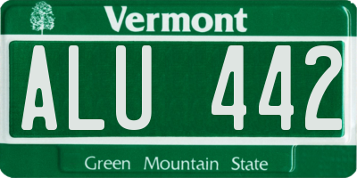 VT license plate ALU442