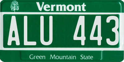 VT license plate ALU443