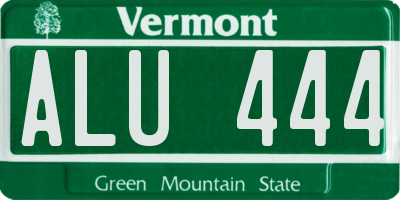 VT license plate ALU444