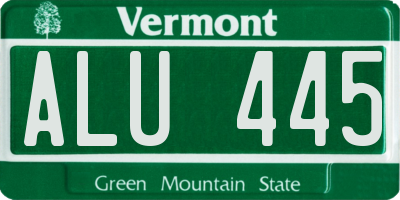 VT license plate ALU445