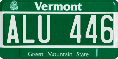VT license plate ALU446