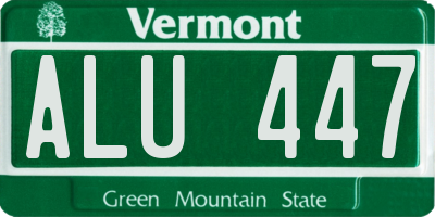 VT license plate ALU447