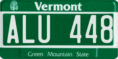 VT license plate ALU448