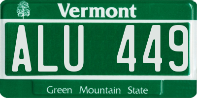 VT license plate ALU449