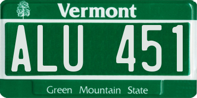 VT license plate ALU451