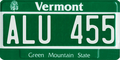VT license plate ALU455