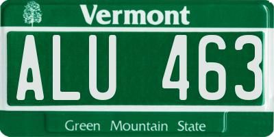 VT license plate ALU463