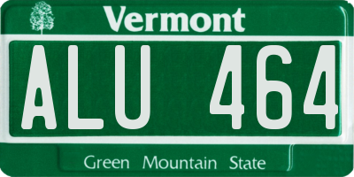 VT license plate ALU464