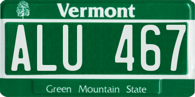 VT license plate ALU467