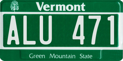 VT license plate ALU471