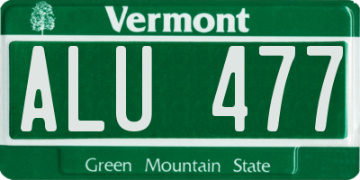 VT license plate ALU477