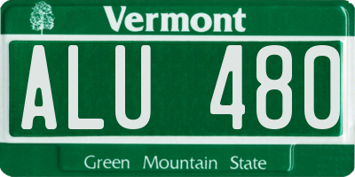 VT license plate ALU480