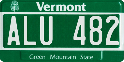 VT license plate ALU482