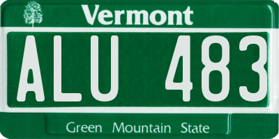 VT license plate ALU483