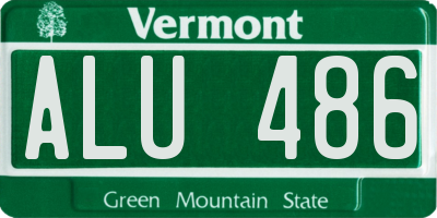 VT license plate ALU486