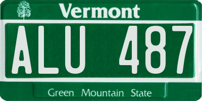 VT license plate ALU487