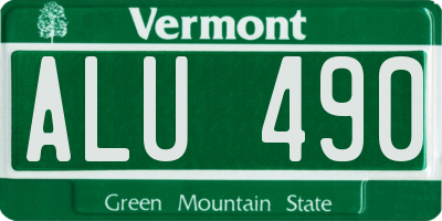 VT license plate ALU490