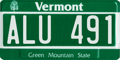 VT license plate ALU491
