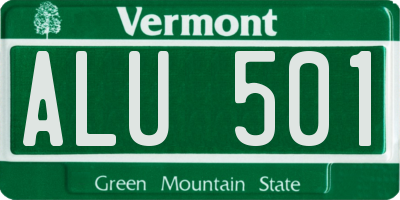 VT license plate ALU501