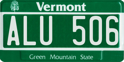 VT license plate ALU506
