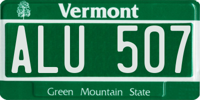 VT license plate ALU507