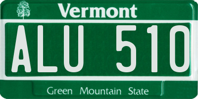 VT license plate ALU510