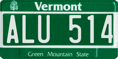 VT license plate ALU514