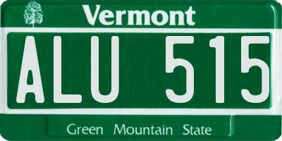 VT license plate ALU515