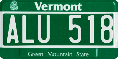 VT license plate ALU518