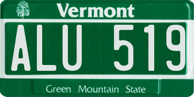 VT license plate ALU519
