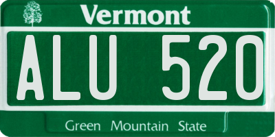 VT license plate ALU520