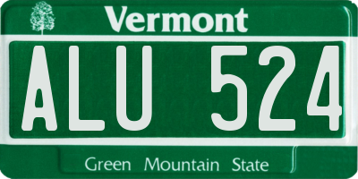 VT license plate ALU524