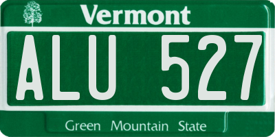 VT license plate ALU527