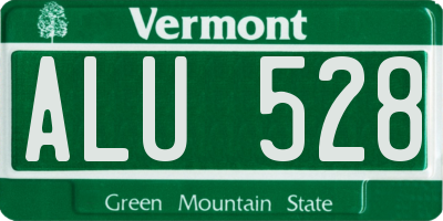 VT license plate ALU528