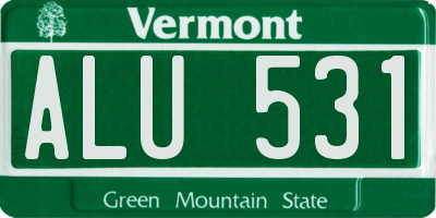VT license plate ALU531