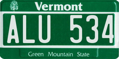 VT license plate ALU534