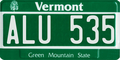 VT license plate ALU535