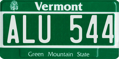 VT license plate ALU544