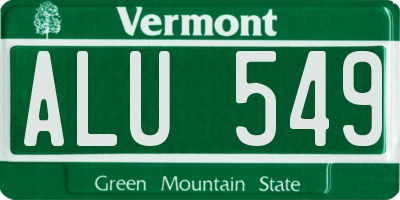 VT license plate ALU549