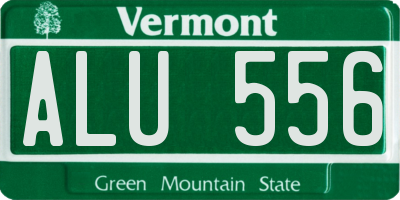 VT license plate ALU556
