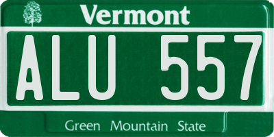VT license plate ALU557