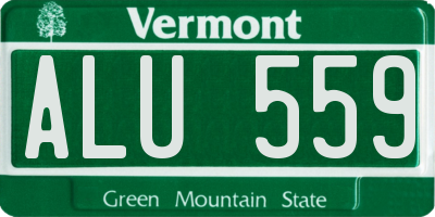 VT license plate ALU559