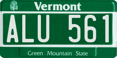 VT license plate ALU561