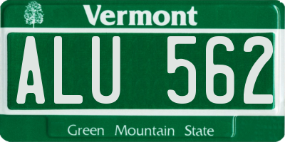 VT license plate ALU562
