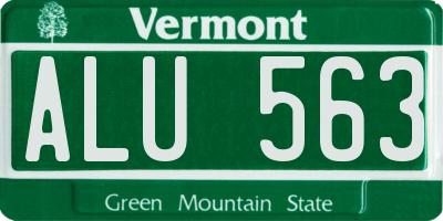 VT license plate ALU563
