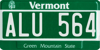VT license plate ALU564